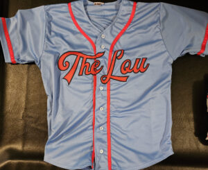 JJ Wetherholt Autographed Powder Blue Custom The Lou Jersey v3