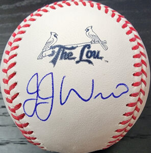 JJ Wetherholt Autographed Rawlings THE LOU Baseball v1