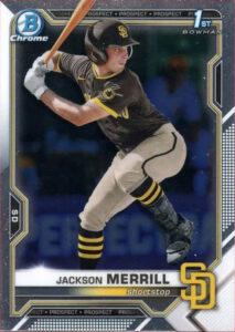 Jackson Merrill Autographed 2021 Bowman Chrome ROOKIE Card