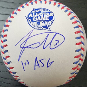 Jackson Merrill Autographed 2024 All Star Game Baseball Inscribed 1st ASG v1