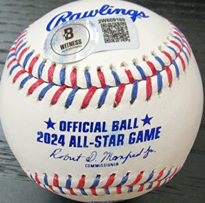 Jackson Merrill Autographed 2024 All Star Game Baseball Inscribed 1st ASG v2