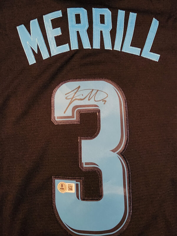 Jackson Merrill Autographed 2024 All Star Game Jersey Beckett COA v2