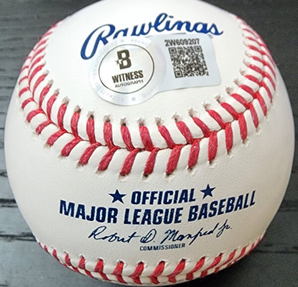 Jackson Merrill Autographed OMLB Baseball Inscribed Jackson Barrel v2