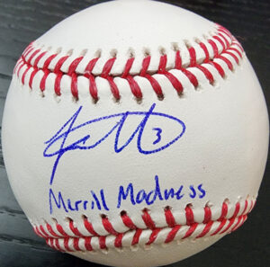 Jackson Merrill Autographed OMLB Baseball Inscribed Merrill Madness v1