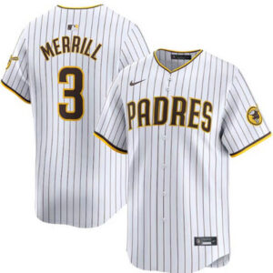 Jackson Merrill Autographed Padres Home Jersey