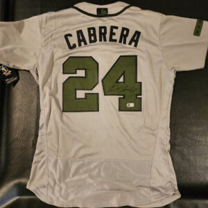 Miguel Cabrera Autographed Gray 2017 Memorial Day Detroit Tigers Jersey Beckett COA v2