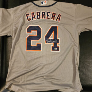 Miguel Cabrera Autographed Gray Detroit Tigers Jersey Beckett COA v2