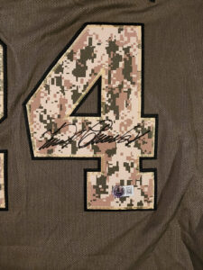 Miguel Cabrera Autographed Green Salute to Service Detroit Tigers Jersey Beckett COA v1