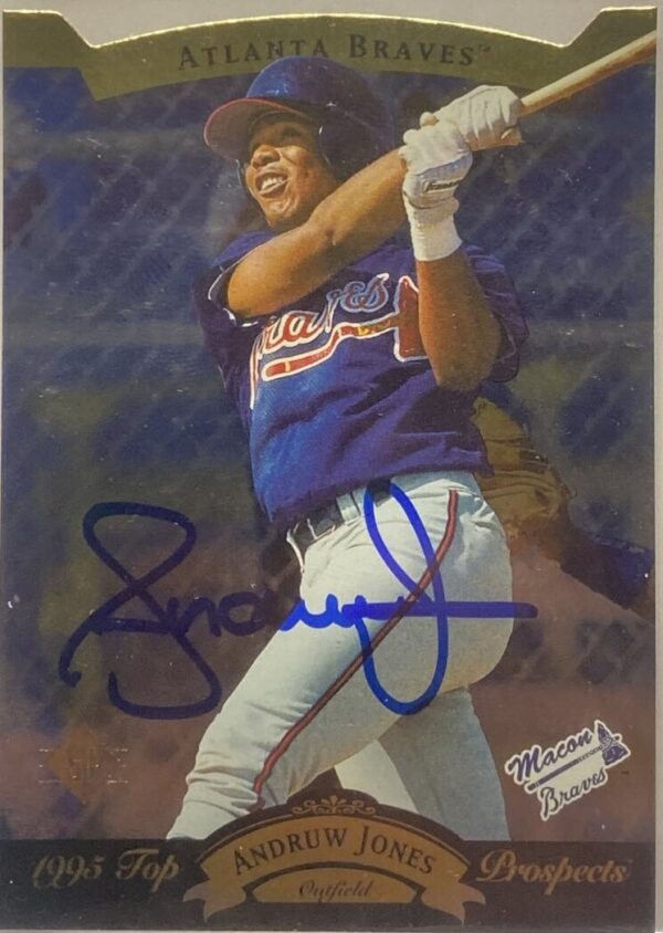 Andruw Jones Autographed 1995 SP Prospects #15 Rookie Card RC