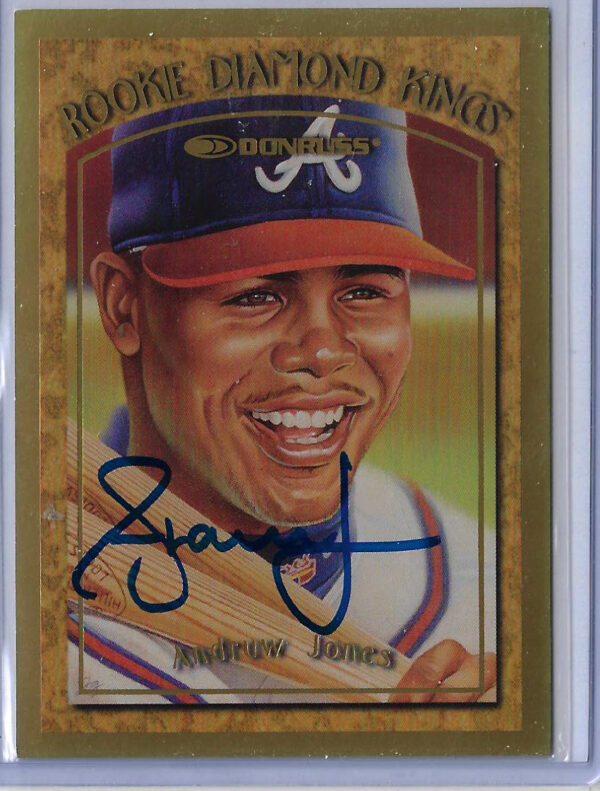 Andruw Jones Autographed 1997 Donruss Rookie Diamond Kings 1