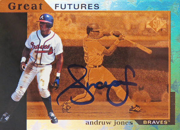 Andruw Jones Autographed 1997 SP #1 Rookie Card RC