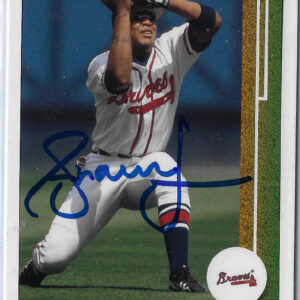 Andruw Jones Autographed 2002 Upper Deck Authentics 97