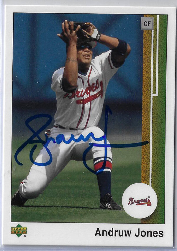 Andruw Jones Autographed 2002 Upper Deck Authentics 97