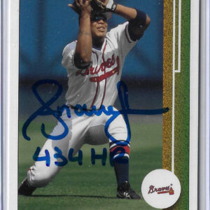 Andruw Jones Autographed 2002 Upper Deck Authentics 97 inscribed 434 HRs