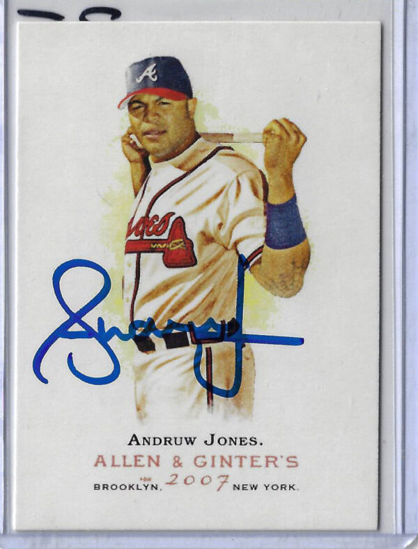 Andruw Jones Autographed 2007 Topps Allen and Ginter 260