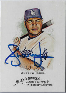 Andruw Jones Autographed 2008 Topps Allen and Ginter 38