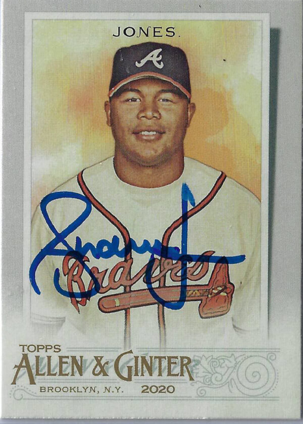 Andruw Jones Autographed 2020 Topps Allen and Ginter 318