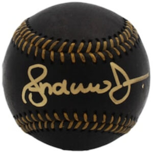 Andruw Jones Autographed Black Baseball