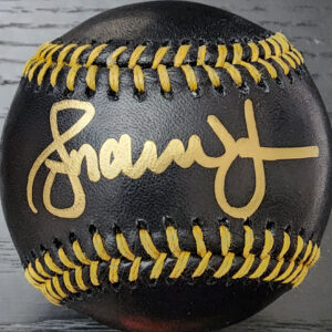 Andruw Jones Autographed Black Baseball v1