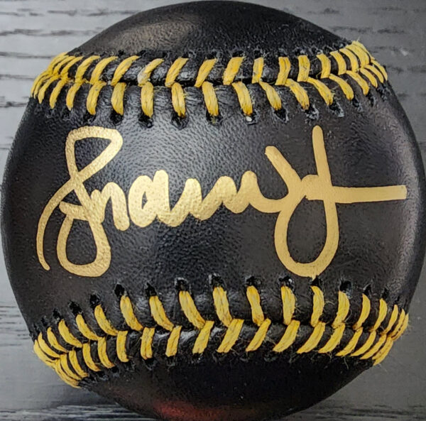 Andruw Jones Autographed Black Baseball v1