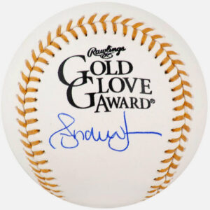 Andruw Jones Autographed Gold Glove Baseball