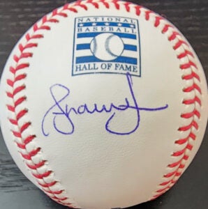 Andruw Jones Autographed HOF Baseball LOGO v1