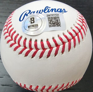 Andruw Jones Autographed HOF Baseball LOGO v2