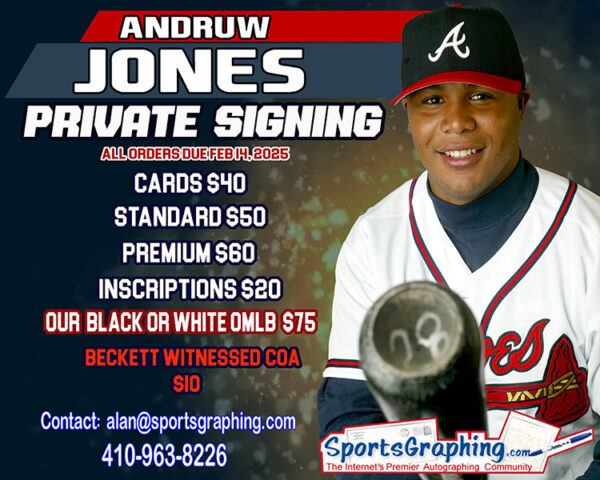 Andruw Jones Private Signing 02152025