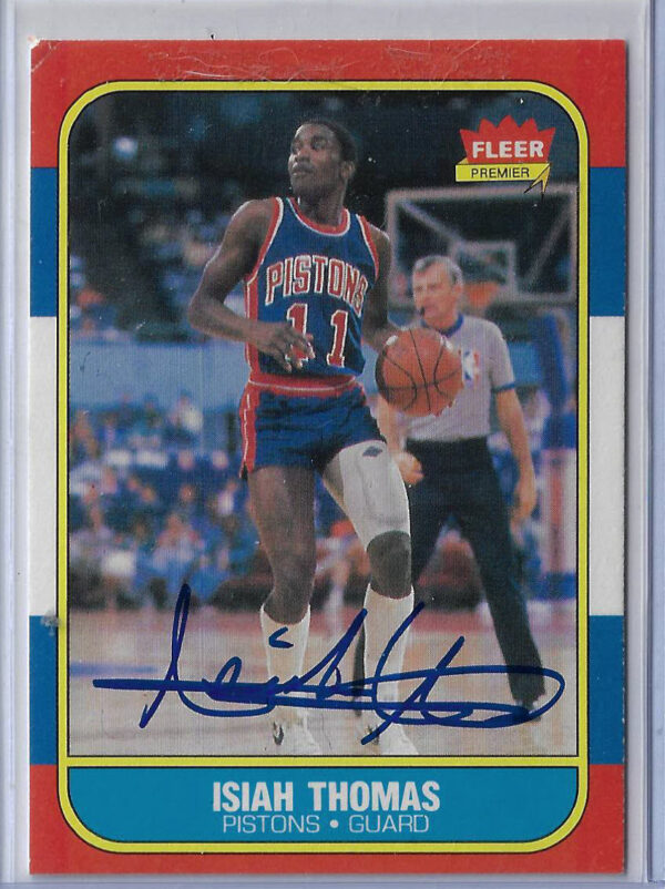 Isiah Thomas Autographed 1986 Fleer Rookie Card