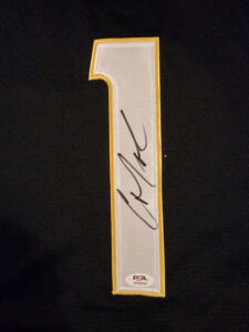 Christian Moore Autographed Black Gold Tennessee Volunteers 2024 MCWS Jersey v1