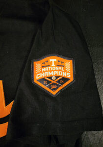 Christian Moore Autographed Black Tennessee Volunteers 2024 MCWS Jersey Inscribed 2024 Natty Champs v5