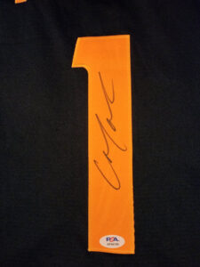 Christian Moore Autographed Black Tennessee Volunteers 2024 MCWS Jersey v1