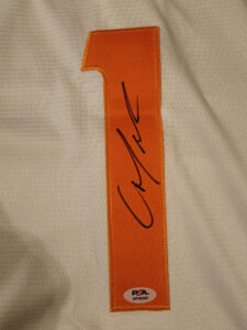 Christian Moore Autographed Cream Tennessee Volunteers 2024 MCWS Jersey v1