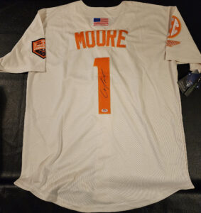 Christian Moore Autographed Cream Tennessee Volunteers 2024 MCWS Jersey v3