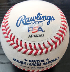 Christian Moore Autographed Rawlings OMLB Baseball Inscribed 2024 1st Rd #8 PSA COA v2