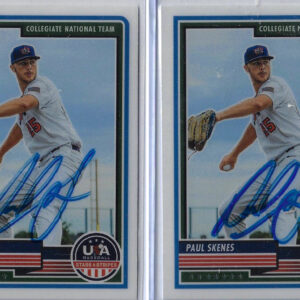 Paul Skenes Autographed 2023 Panini USA Baseball 80 Card MLB COA