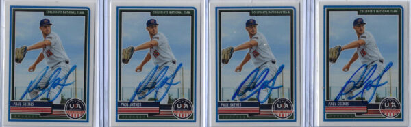Paul Skenes Autographed 2023 Panini USA Baseball 80 Card MLB COA