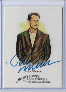 Pete Weber Autographed 2008 Allen and Ginter Card