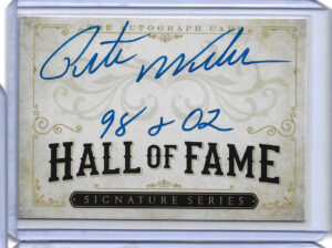 Pete Weber Autographed The Autograph Card Hall Of Fame Card with Beckett Witnessed Certificate Of Authenticity.