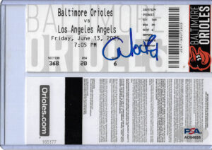 Christian Moore Autographed MLB Debut Ticket