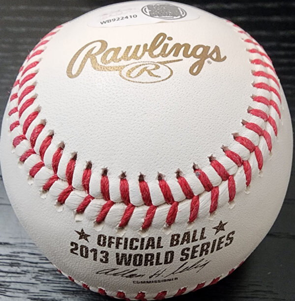 John Lackey Autographed 2013 World Series Boston Red Sox Baseball v2