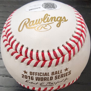 John Lackey Autographed 2016 World Series Chicago Cubs Baseball Inscribed 16 WS Champs v2