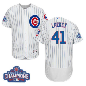John Lackey Autographed 2016 World Series Chicago Cubs Home Jersey