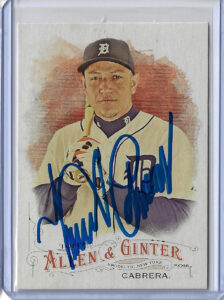 Miguel Cabrera Autographed 2016 Topps Allen and Ginter Card 61
