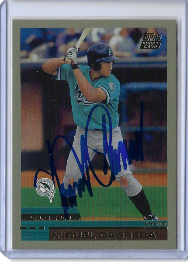 Miguel Cabrera Autographed 2016 Topps Rookie Reprint Card BB49