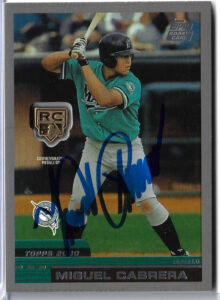 Miguel Cabrera Autographed 2020 Topps RC Rookie Card Retrospective Logo Medallions Card RCR-MC