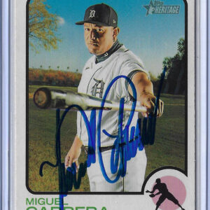 Miguel Cabrera Autographed 2022 Topps Heritage Card 340