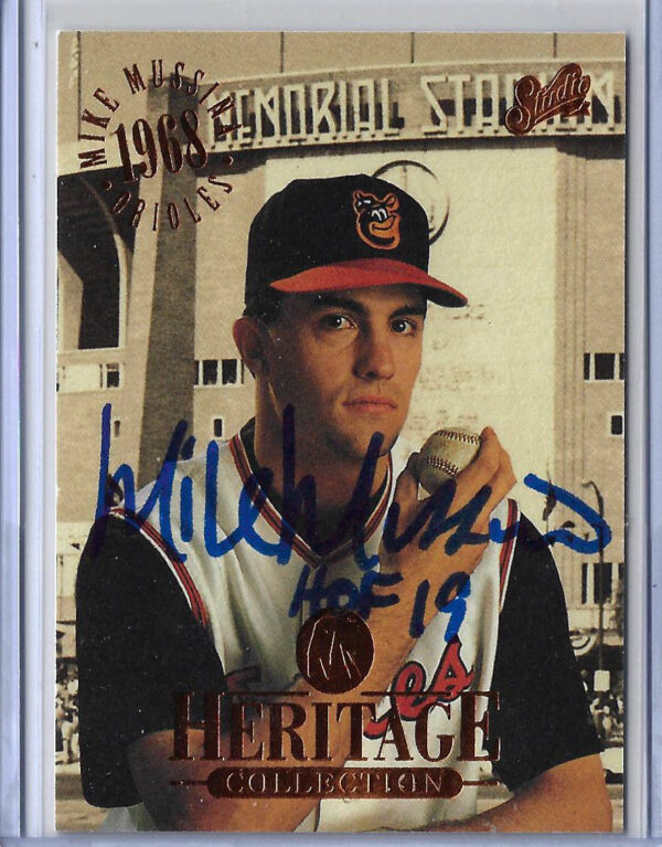 Mike Mussina Autographed 1994 Studio Heritage Collection 8 Card