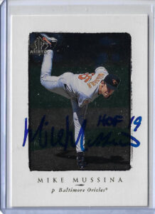 Mike Mussina Autographed 1998 Sp Authentic 52 Card