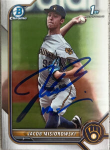 Jacob Misiorowski Autographed 2022 1st Bowman Chrome RC Rookie Card